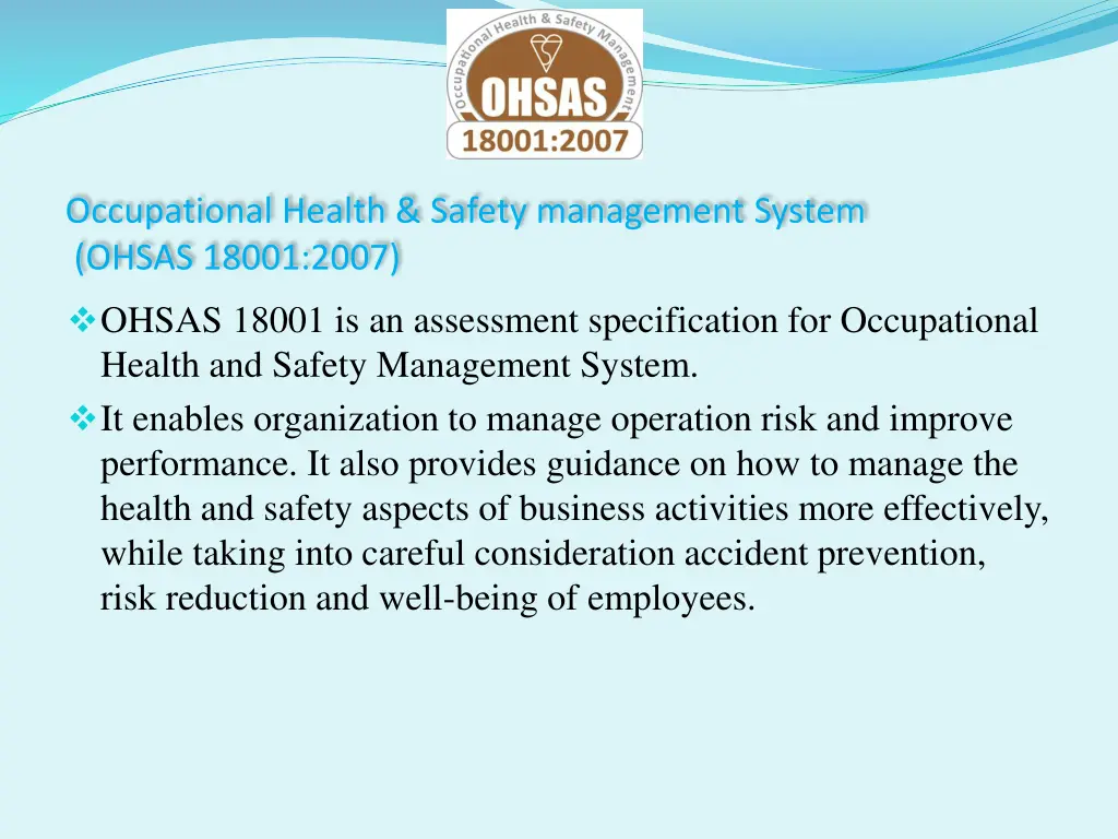 occupational health safety management system