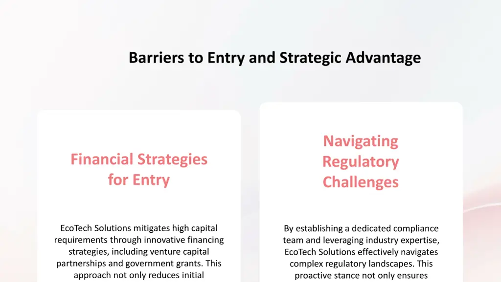 barriers to entry and strategic advantage