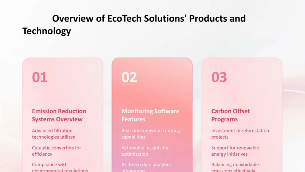 overview of ecotech solutions products