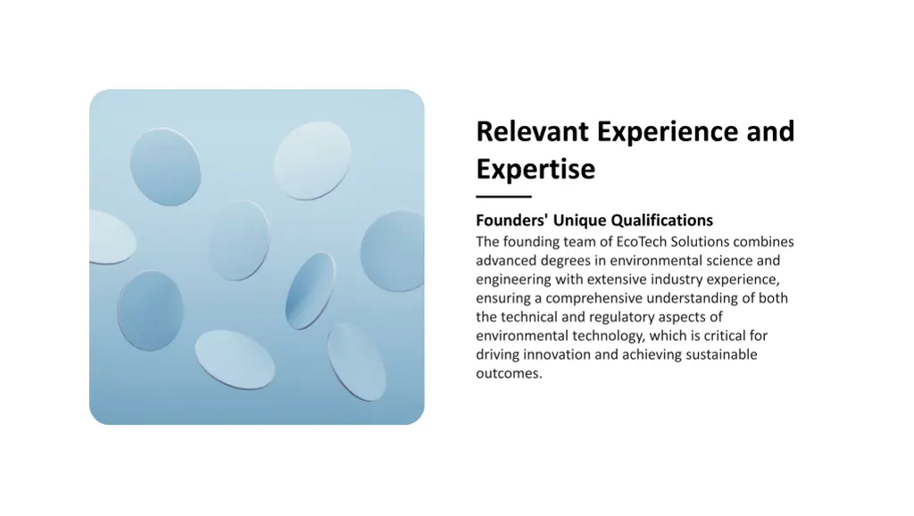relevant experience and expertise