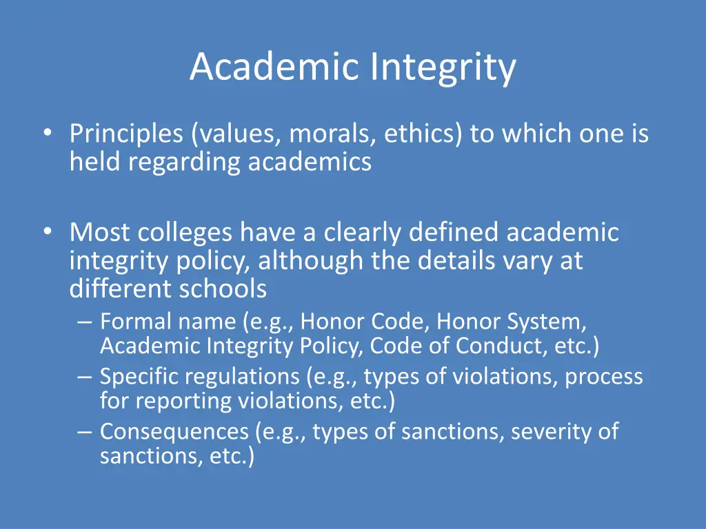 academic integrity 1