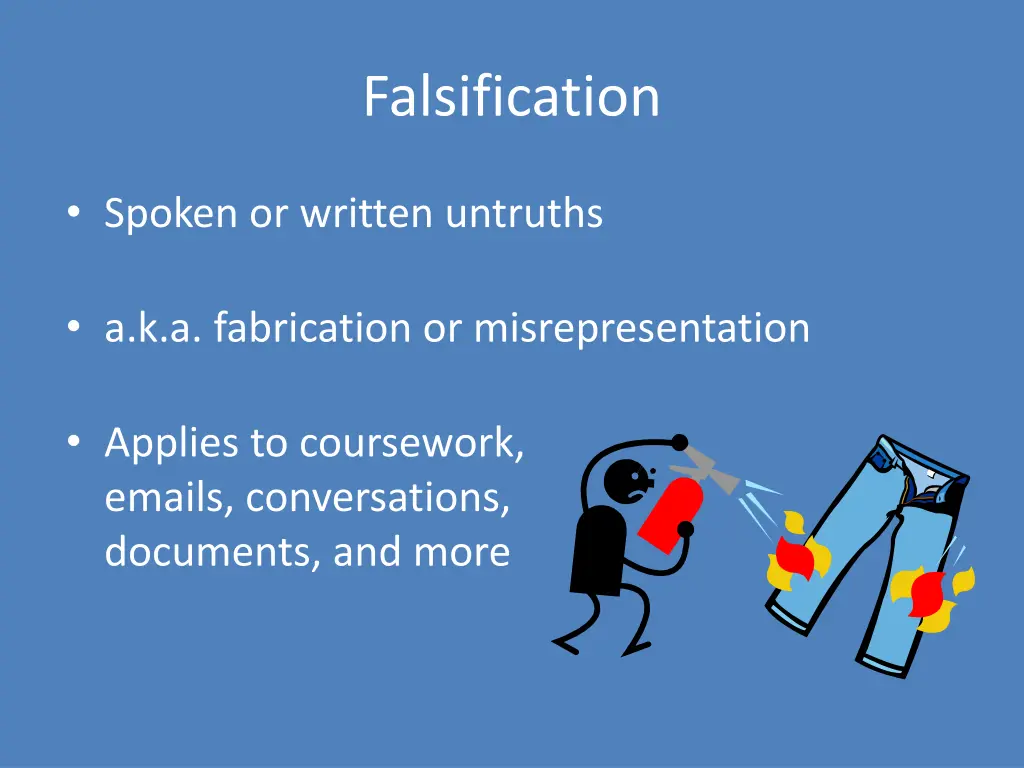falsification