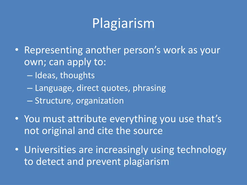 plagiarism