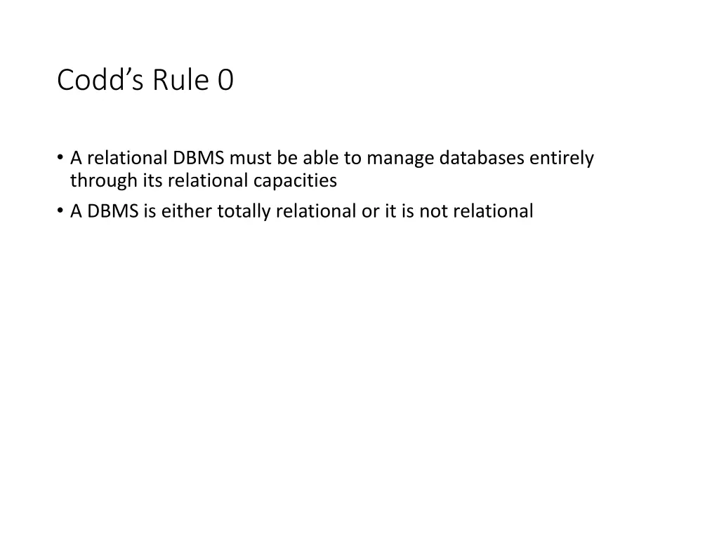 codd s rule 0