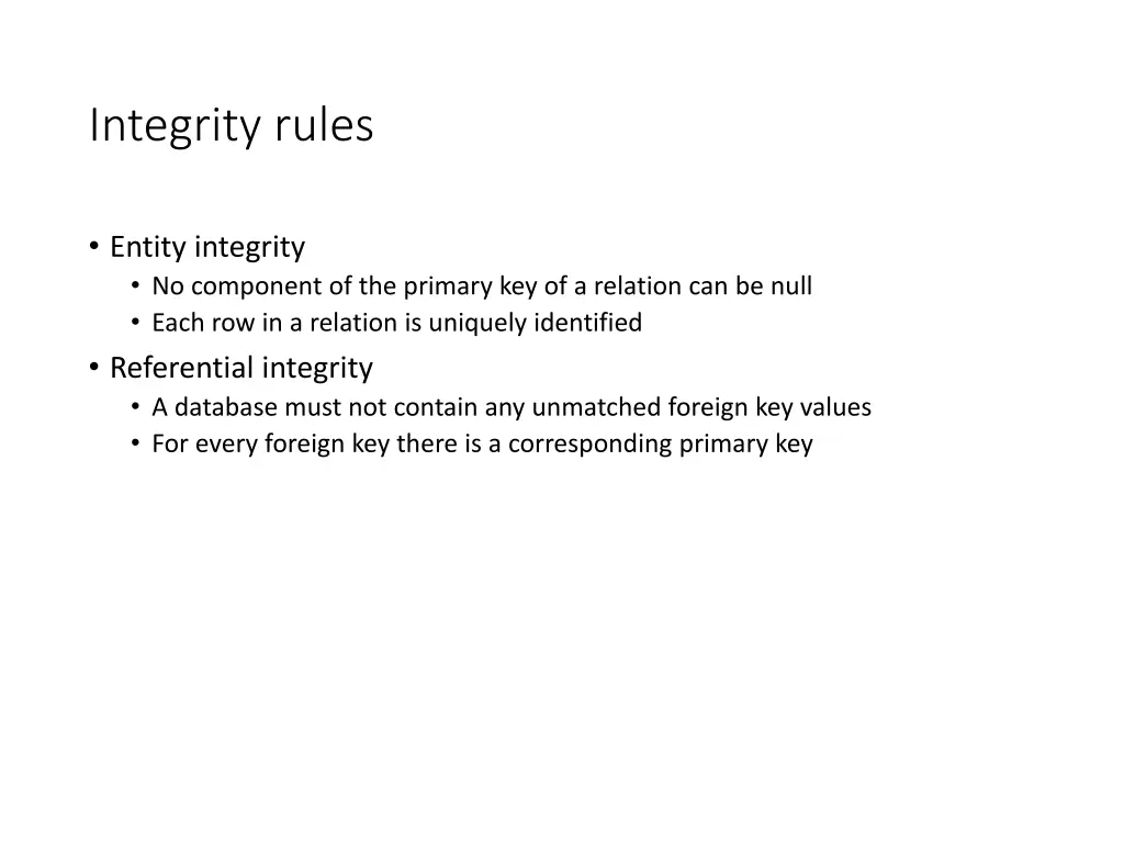 integrity rules