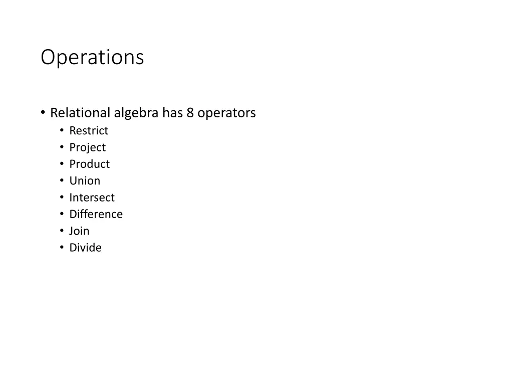 operations