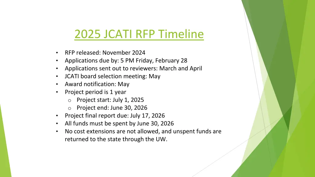 2025 jcati rfp timeline