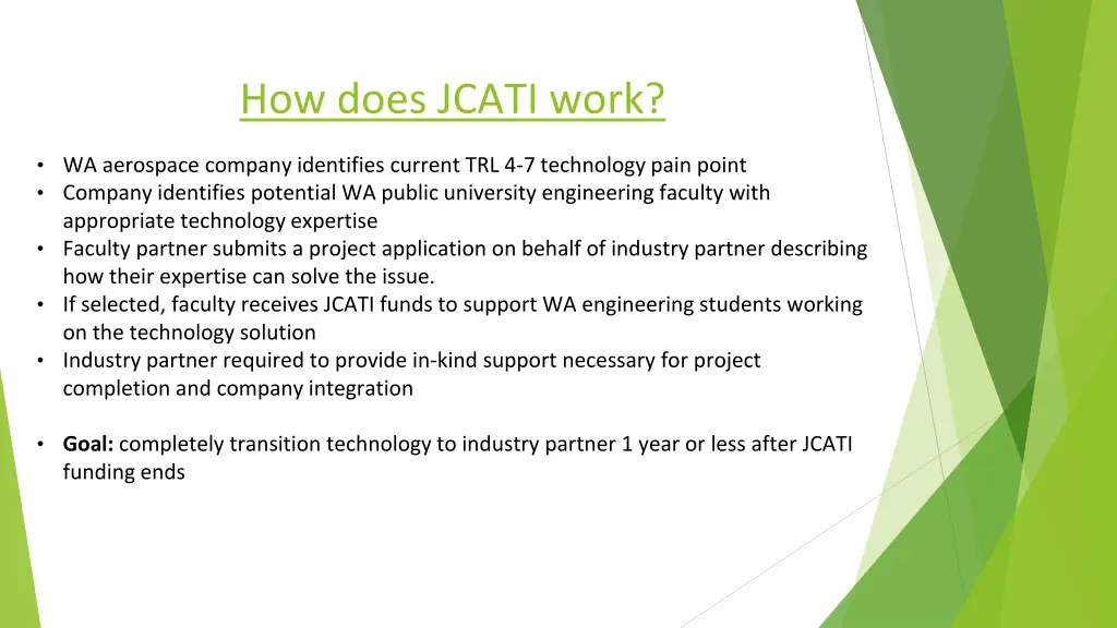 how does jcati work