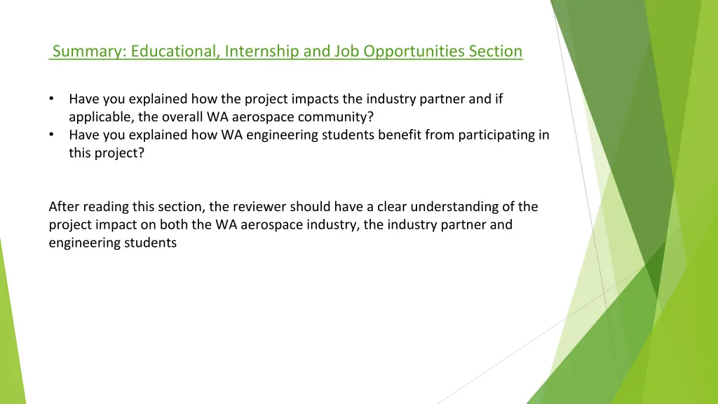 summary educational internship
