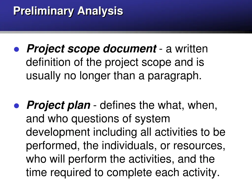 preliminary analysis 1