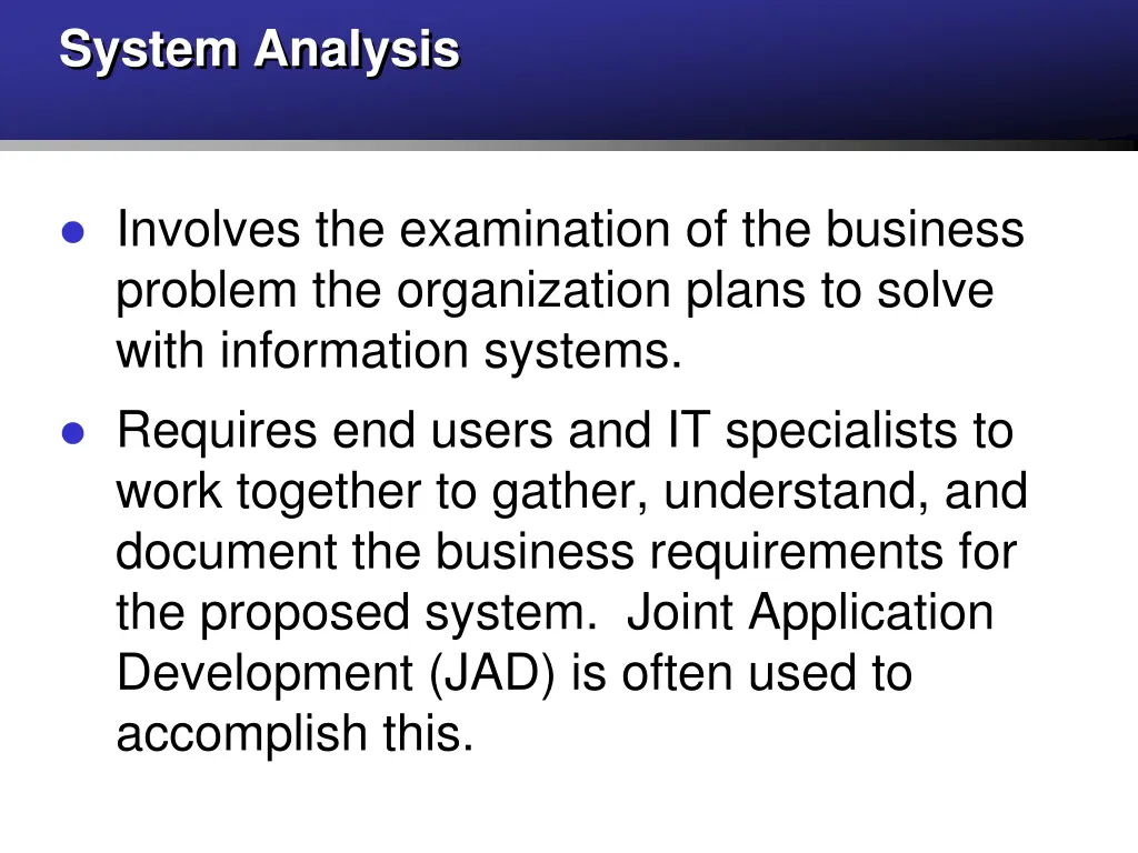 system analysis