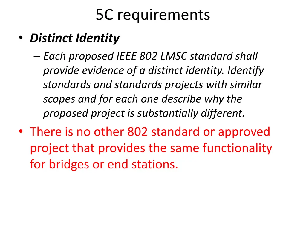 5c requirements 2