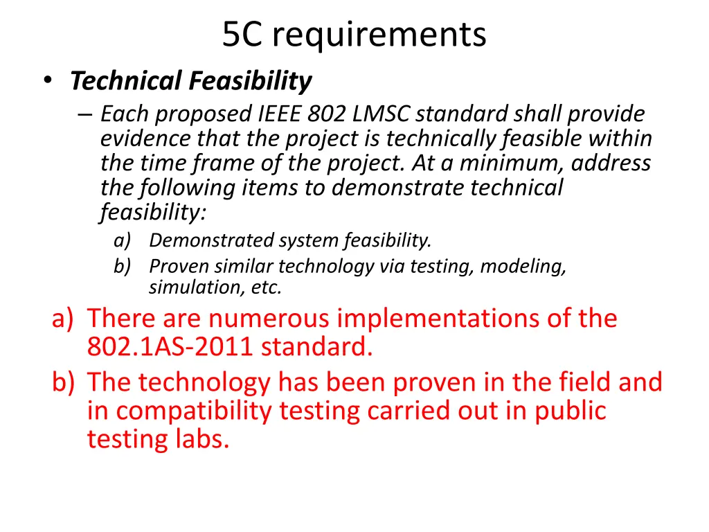 5c requirements 3