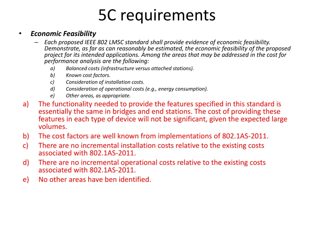 5c requirements 4