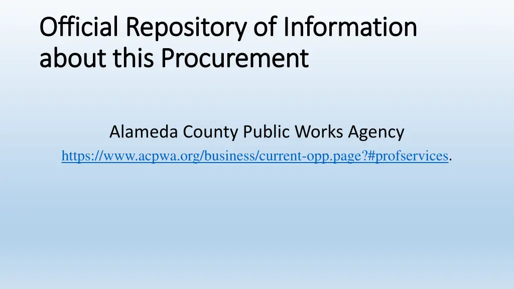 official repository of information official