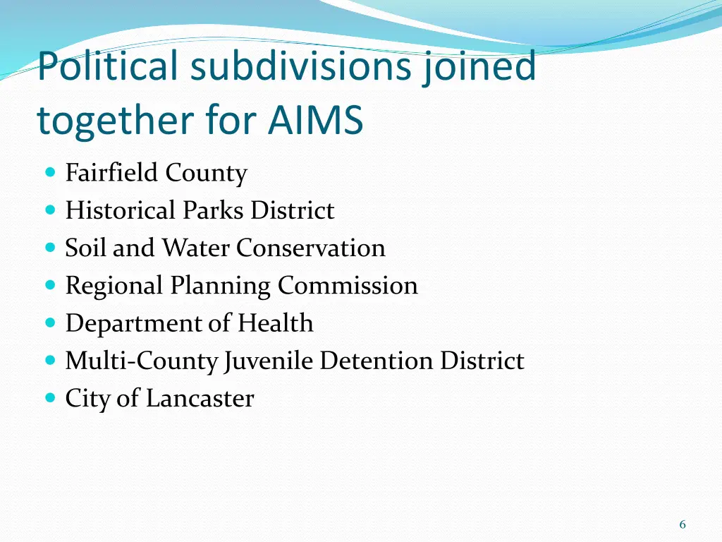 political subdivisions joined together for aims