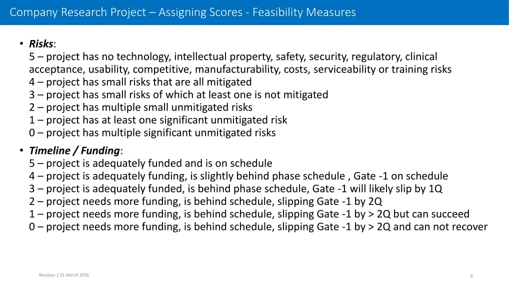 company research project assigning scores 2