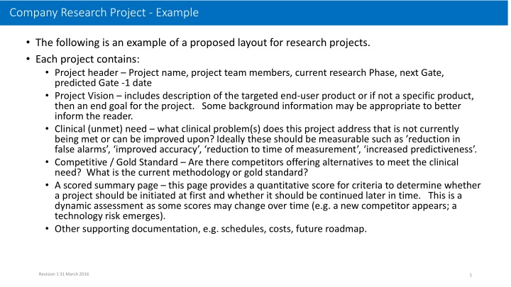 company research project example