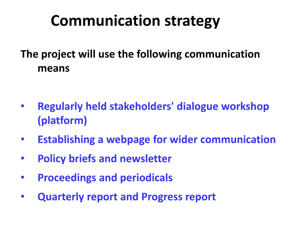 communication strategy