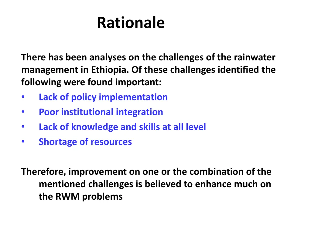 rationale
