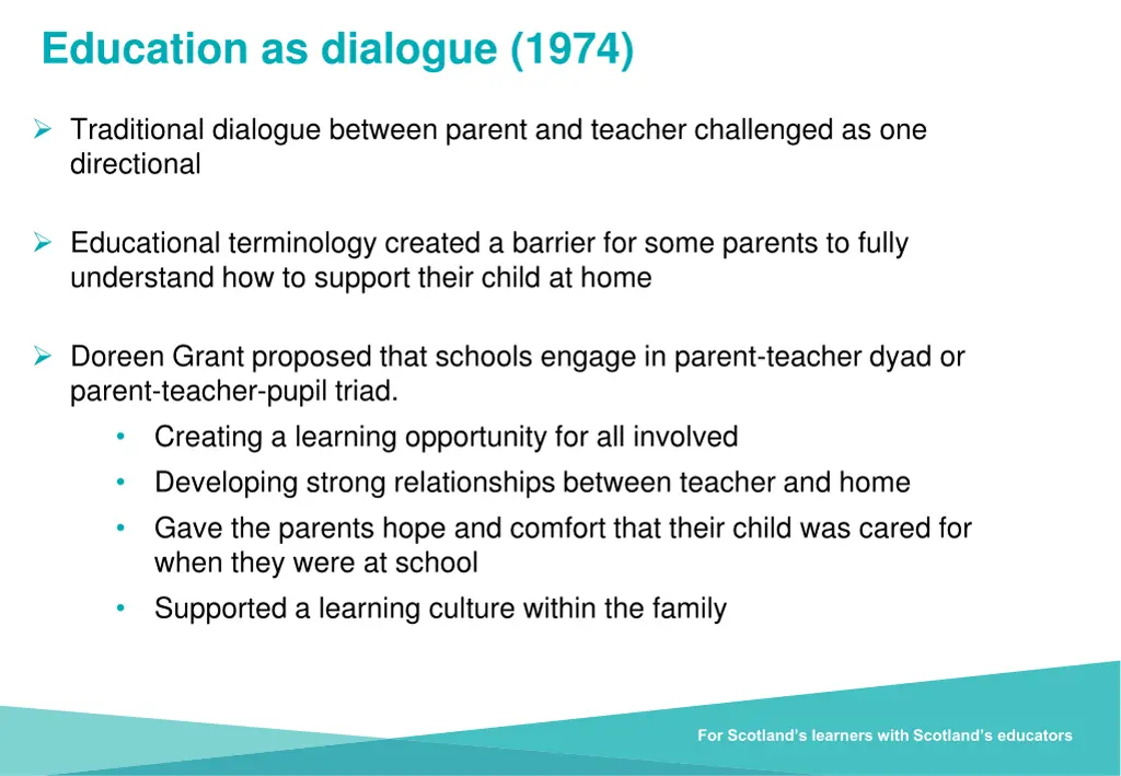 education as dialogue 1974