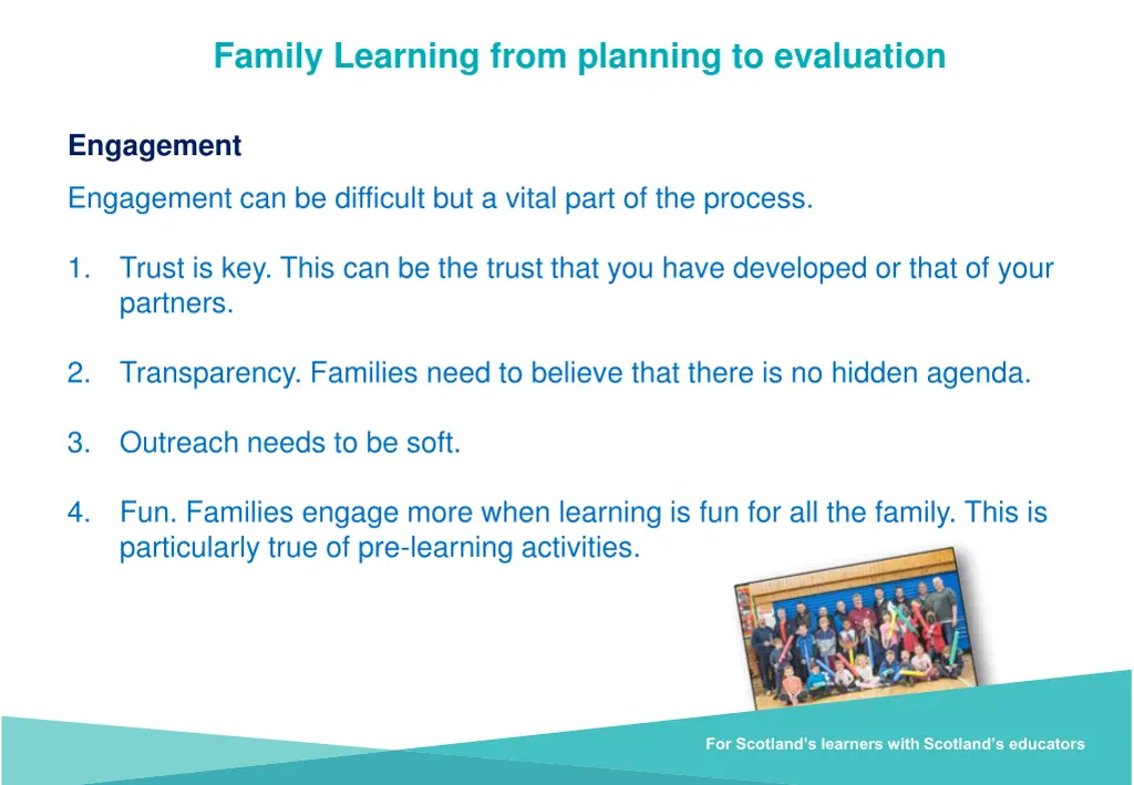 family learning from planning to evaluation 1