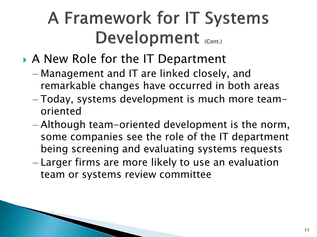a new role for the it department management
