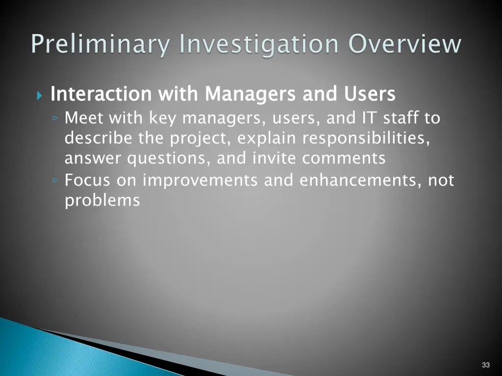 interaction with managers and meet with