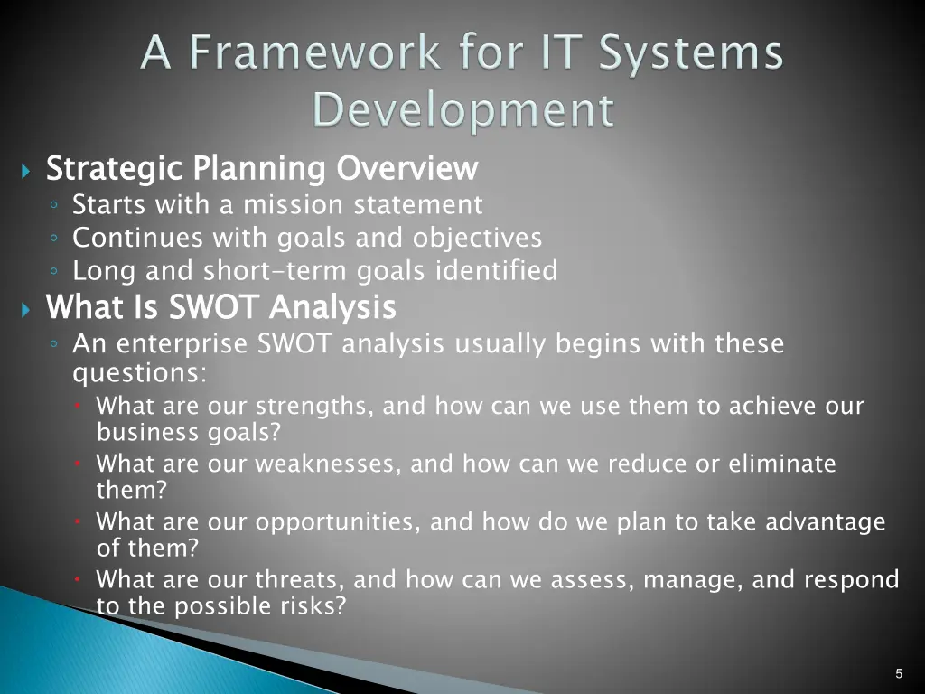 strategic planning overview starts with a mission