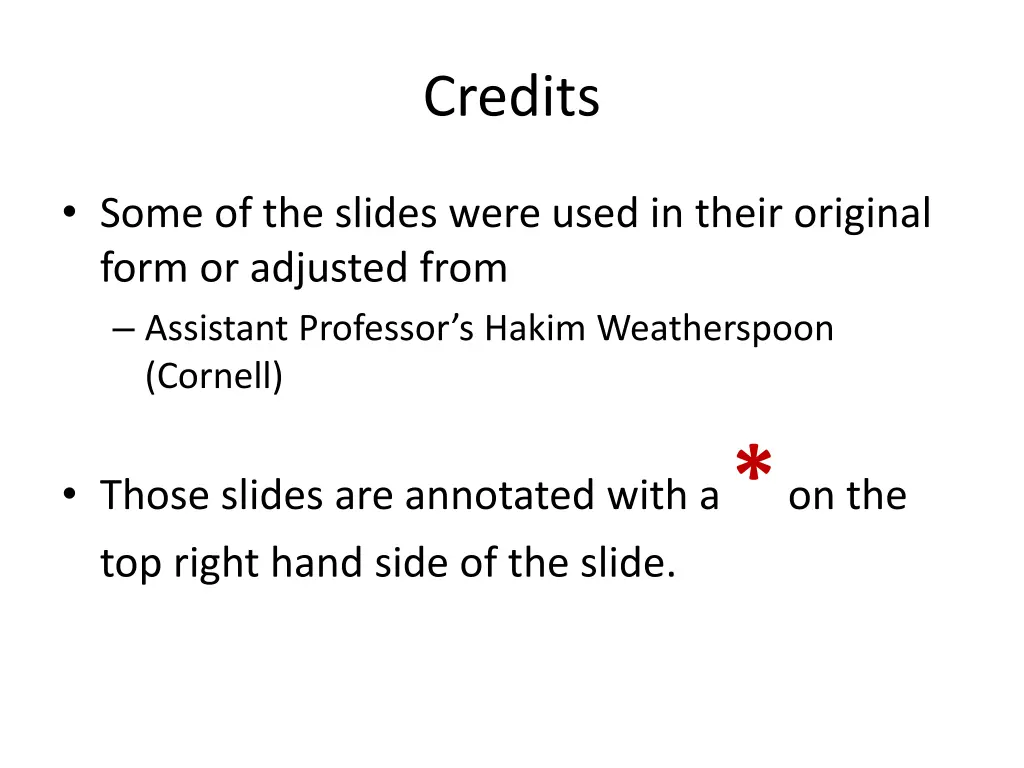 credits