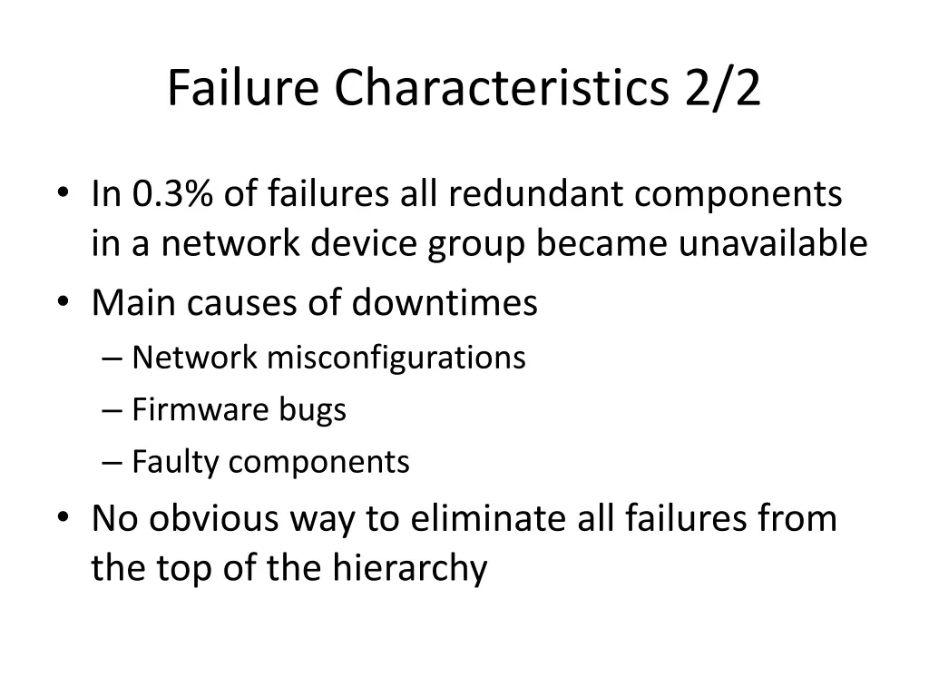 failure characteristics 2 2