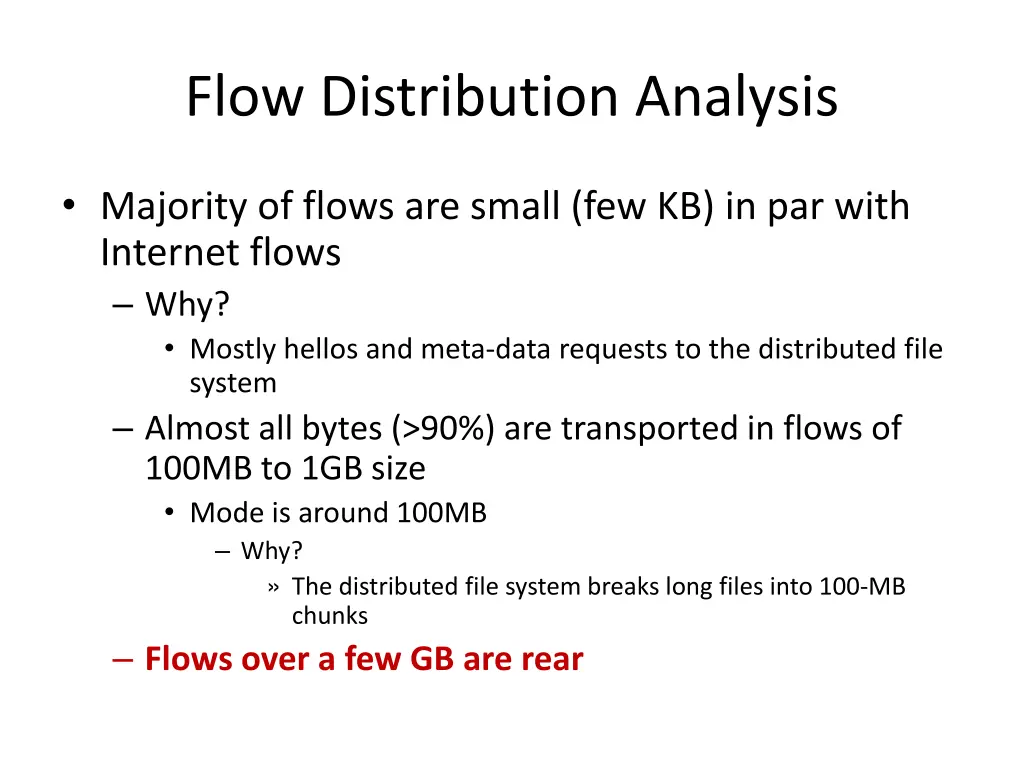 flow distribution analysis