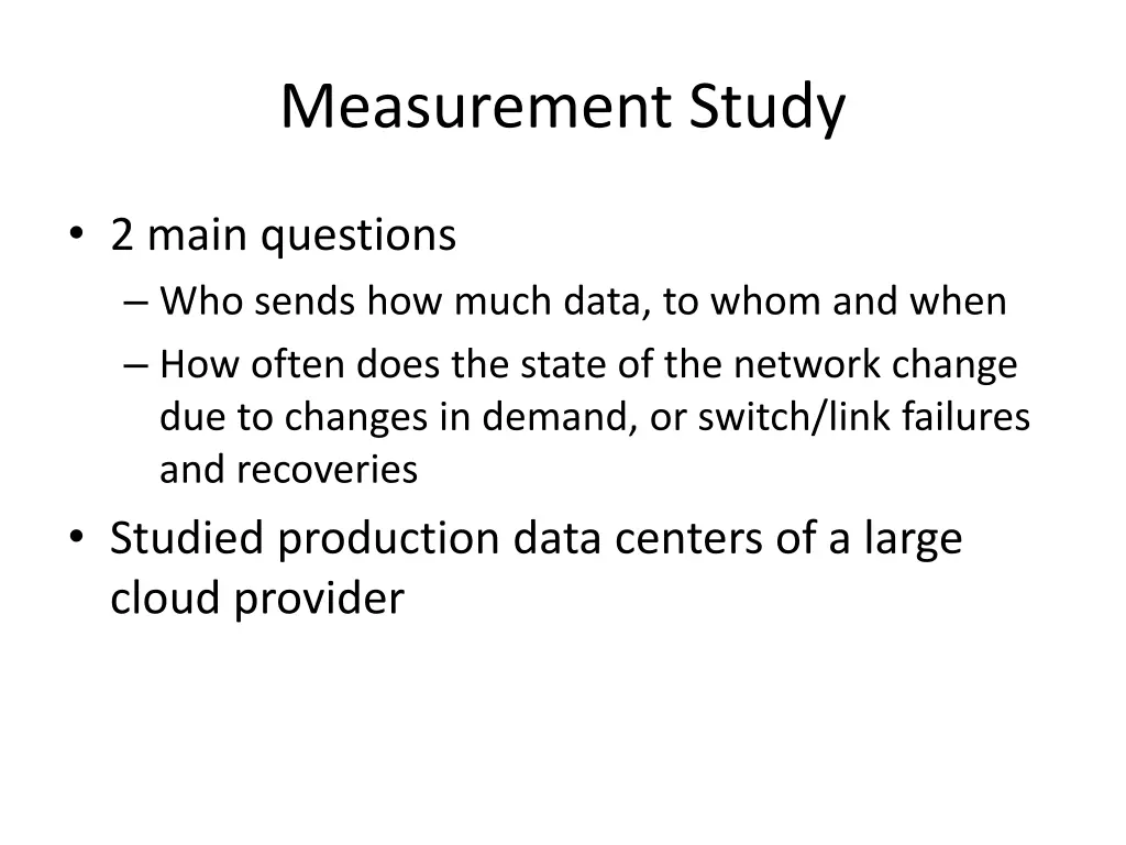 measurement study