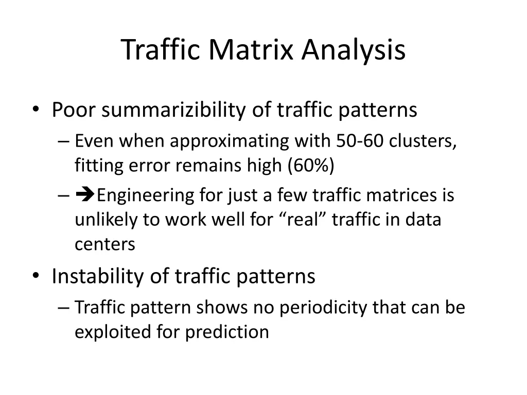 traffic matrix analysis