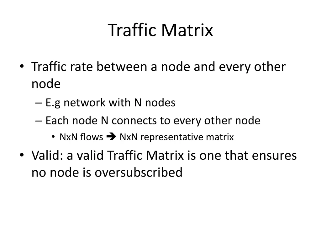 traffic matrix