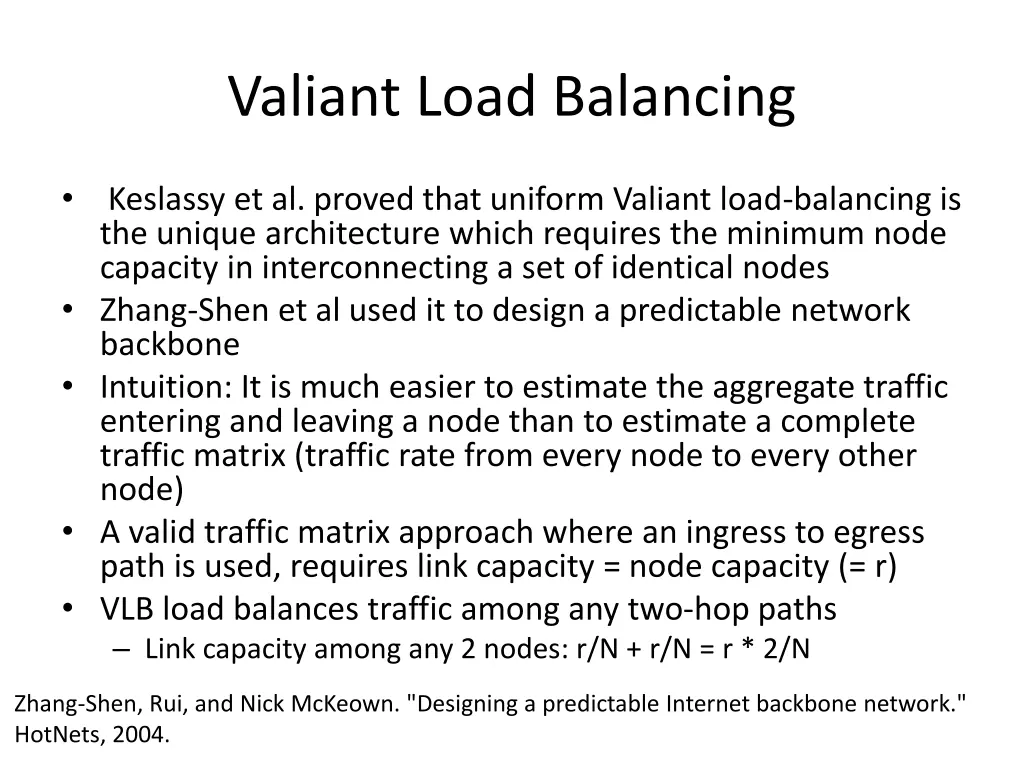 valiant load balancing