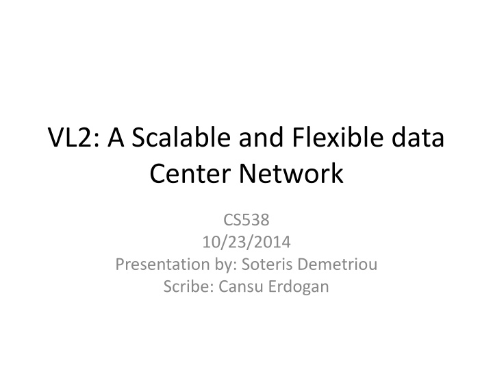 vl2 a scalable and flexible data center network