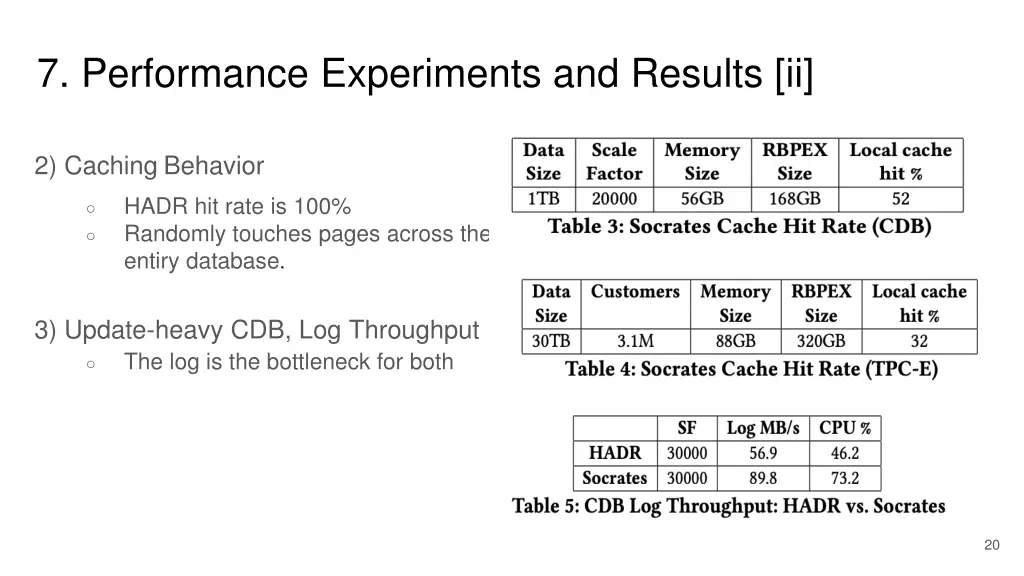 7 performance experiments and results ii