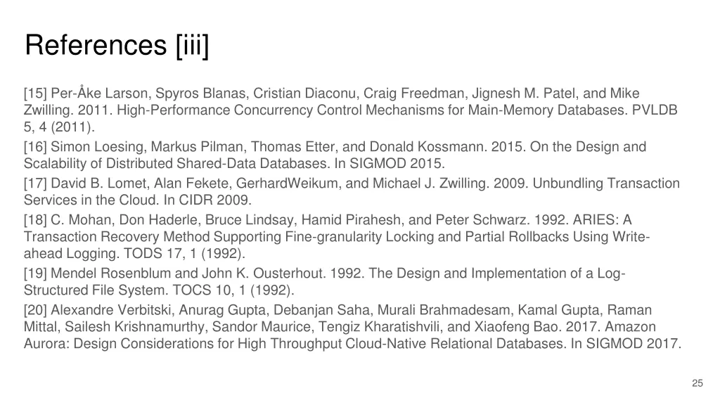 references iii