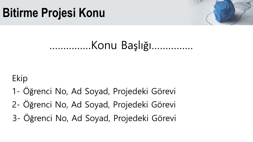 bitirme projesi konu