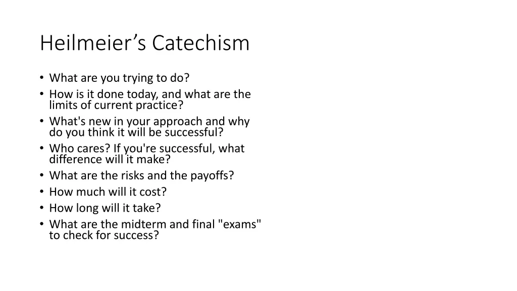 heilmeier s catechism