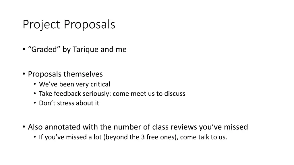 project proposals