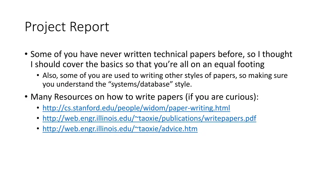 project report