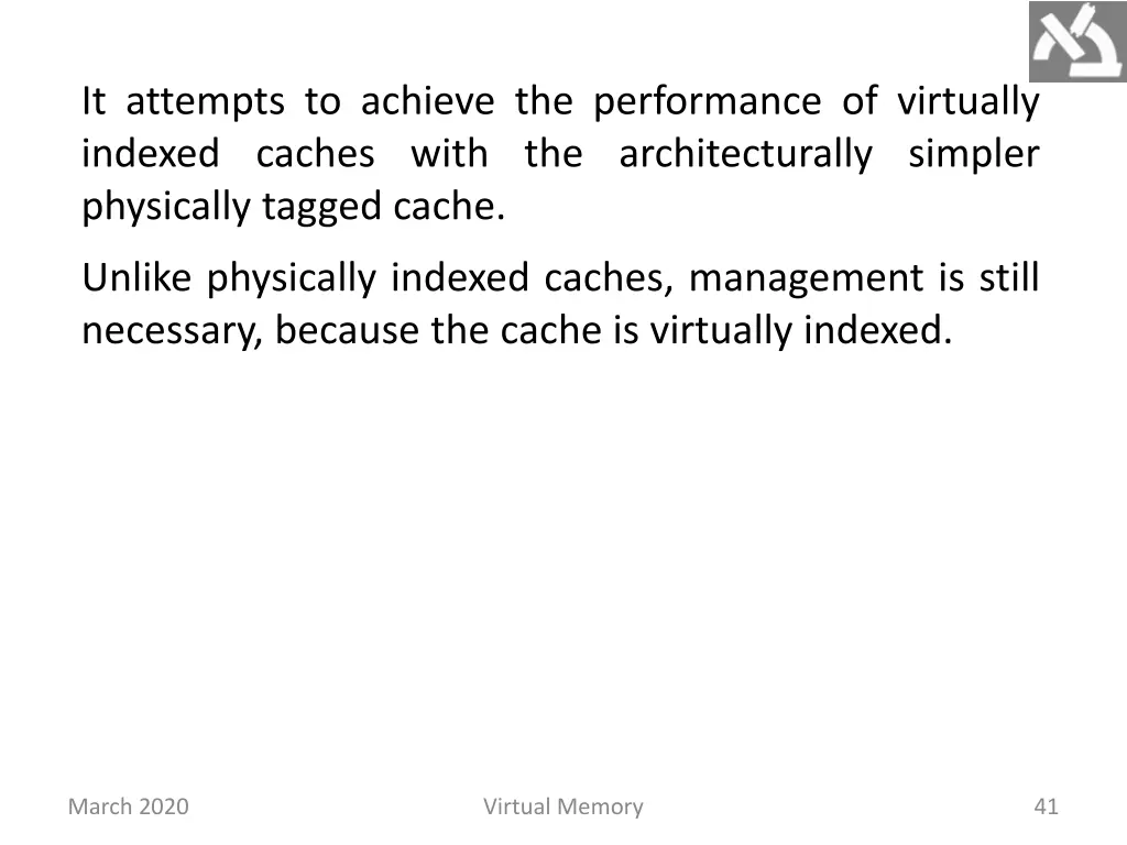 it attempts to achieve the performance