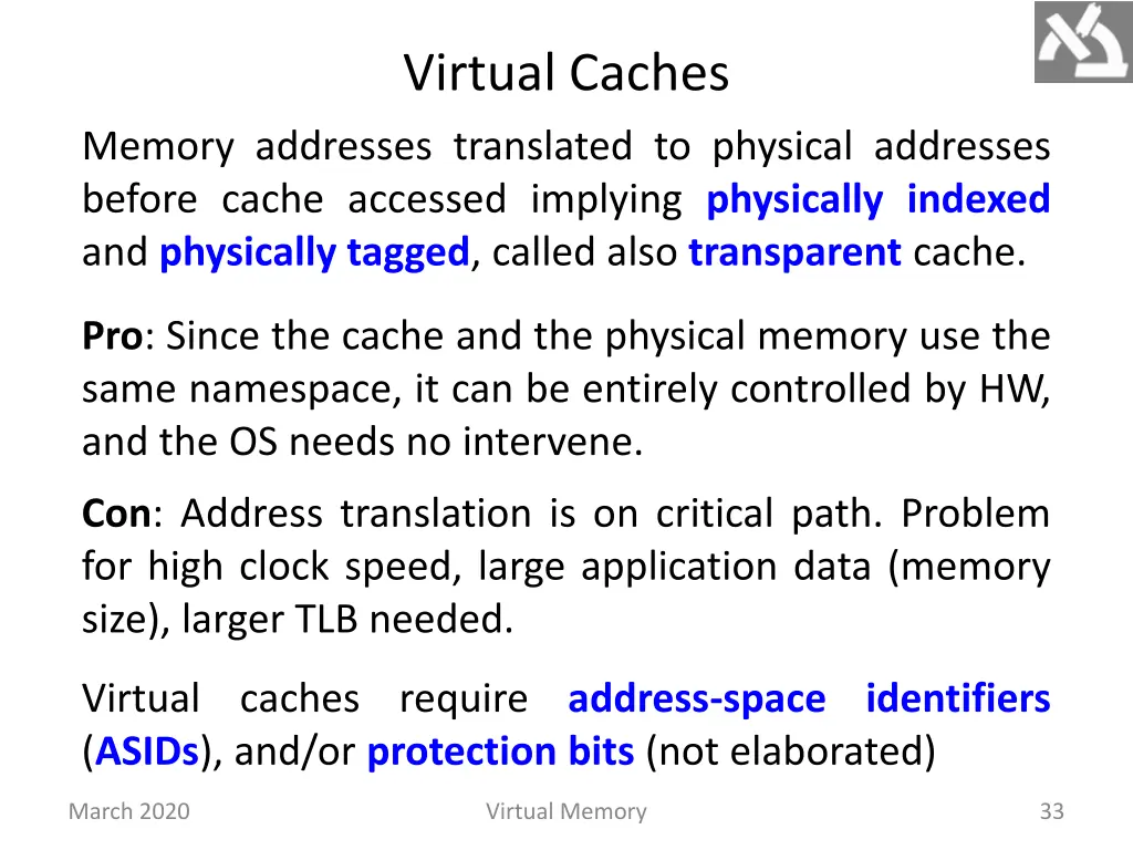 virtual caches
