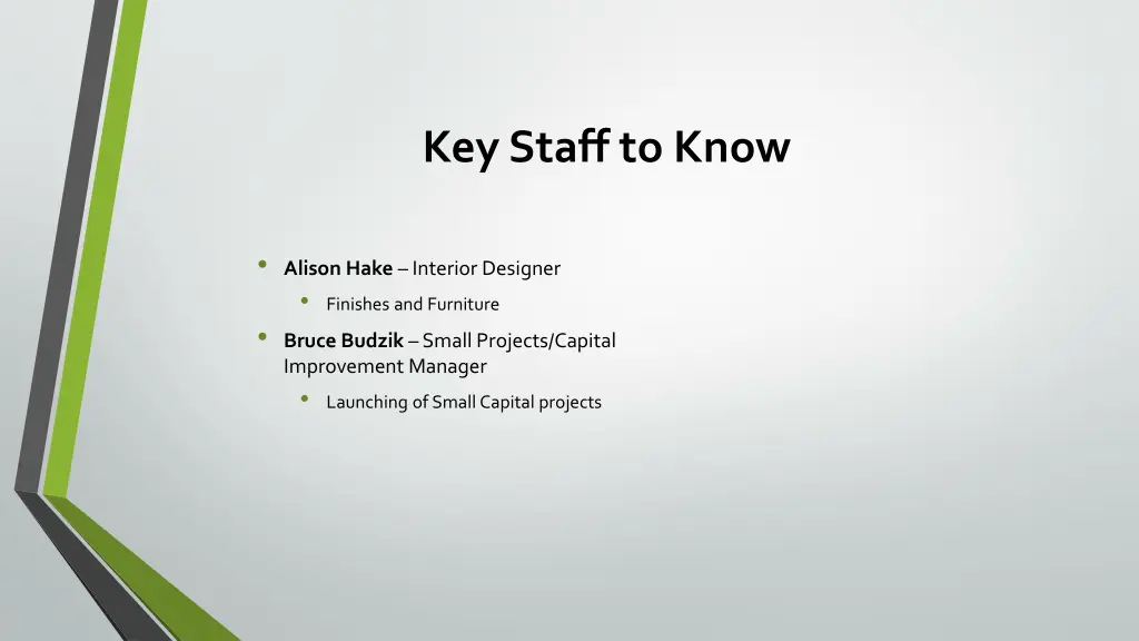 key staff to know