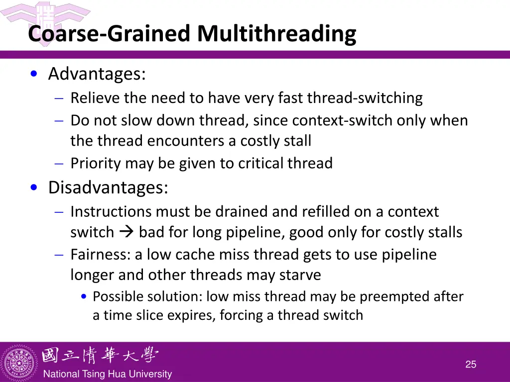 coarse grained multithreading 1