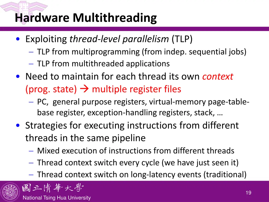 hardware multithreading