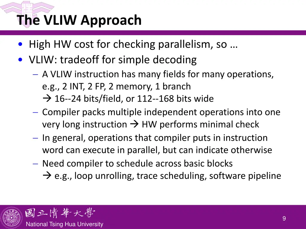 the vliw approach