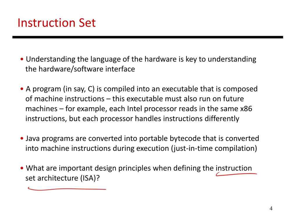 instruction set
